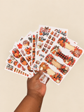 Pumpkin Plaid Deluxe 8-sheet fall planner and bullet journal sticker set