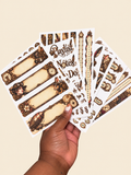 Steampunk Station Deluxe 8-sheet bullet journal sticker set with vintage gears, clocks and Victorian-inspired planner stickers